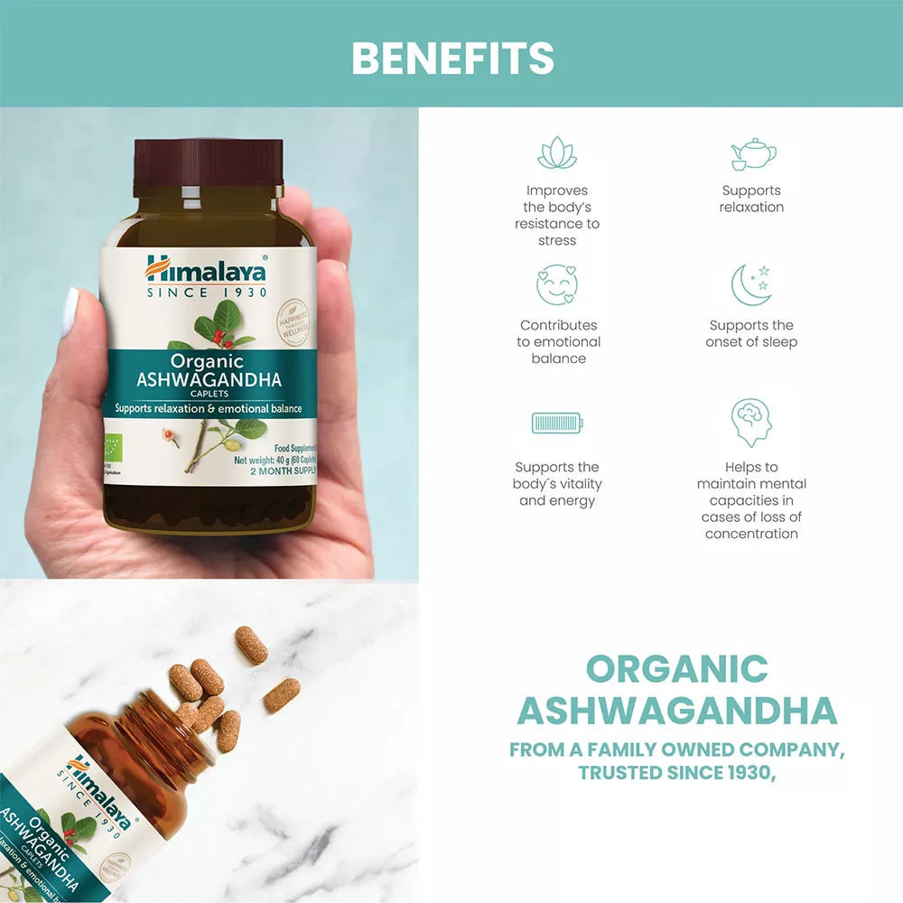 Himalaya | Organic Ashwagandha (60 Caplets)