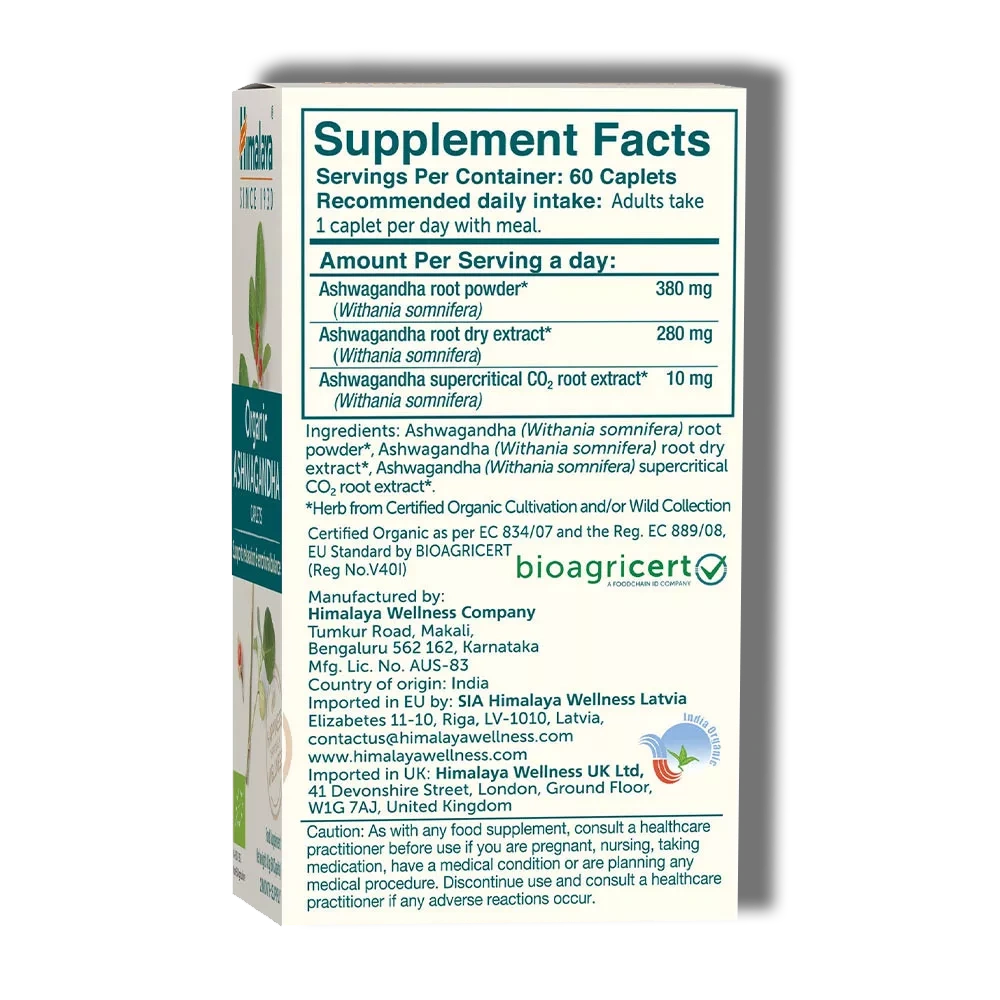 Himalaya | Organic Ashwagandha (60 Caplets)